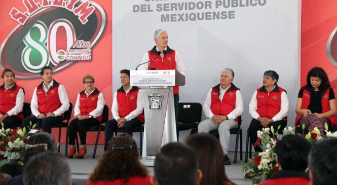 ASISTE ALFREDO DEL MAZO A INAUGURACIÓN DE LA UNIDAD DEPORTIVA DEL SERVIDOR PÚBLICO MEXIQUENSE