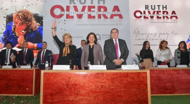 RINDE RUTH OLVERA PRIMER INFORME DE GOBIERNO DE ATIZAPÁN