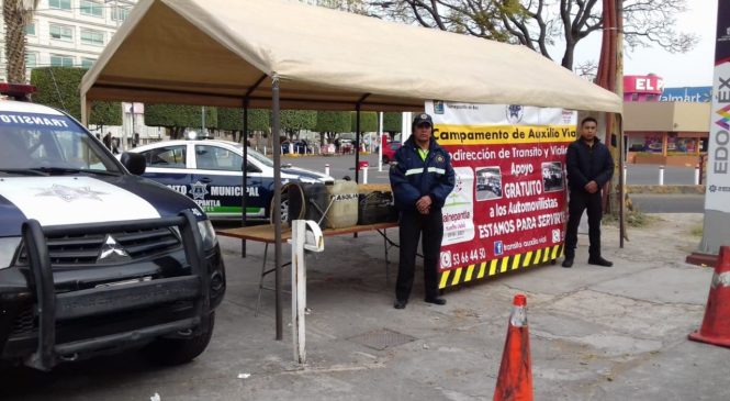 PONEN CAMPAMENTOS DE AUXILIO VIAL EN TLALNEPANTLA