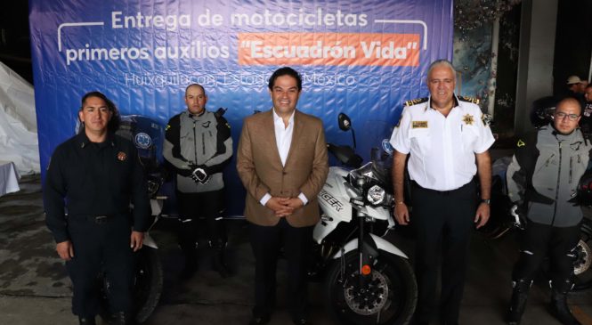 HUIXQUILUCAN AUMENTA SU EQUIPO DE MOTOCICLETAS DEL “ESCUADRÓN VIDA”