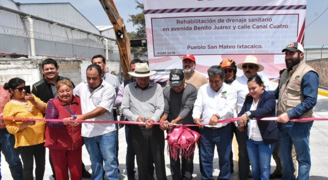 INAUGURAN OBRA DE DRENAJE SANITARIO EN IZCALLI