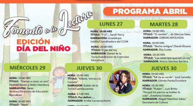 FESTEJA NAUCALPAN DÍA DEL NIÑO Y LA NIÑA CON CUENTACUENTOS