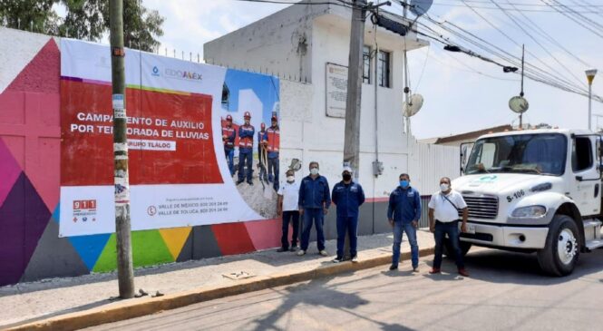 INSTALAN 26 CAMPAMENTOS DEL GRUPO TLÁLOC PARA ATENDER EMERGENCIAS POR LLUVIA EN EL EDOMÉX