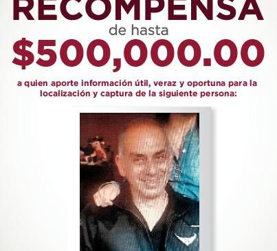 RECOMPENSA DE 500 MIL PESOS A QUIEN DE  INFORMACIÓN SOBRE EL PARADERO DE HUEMAN VALENTE RENDÓN ARENAS