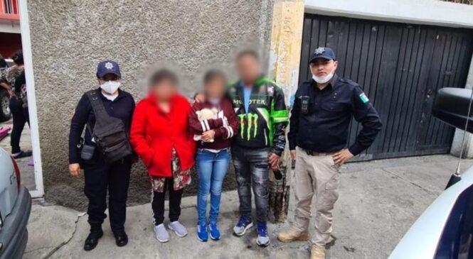 LOCALIZAN POLICÍAS DE TLALNEPANTLA A DOS MENORES EXTRAVIADOS Y LOS REGRESAN CON SU FAMILIA