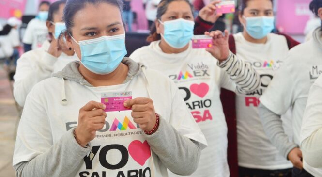 ENTREGAN TARJETAS DE SALARIO ROSA A 4 MIL MUJERES MEXIQUENSES