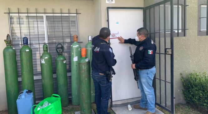 CATEAN INMUEBLE EN TECÁMAC Y RECUPERAN  CONCENTRADOR DE OXÍGENO, TANQUES Y ARTÍCULOS DE USO HOSPITALARIO