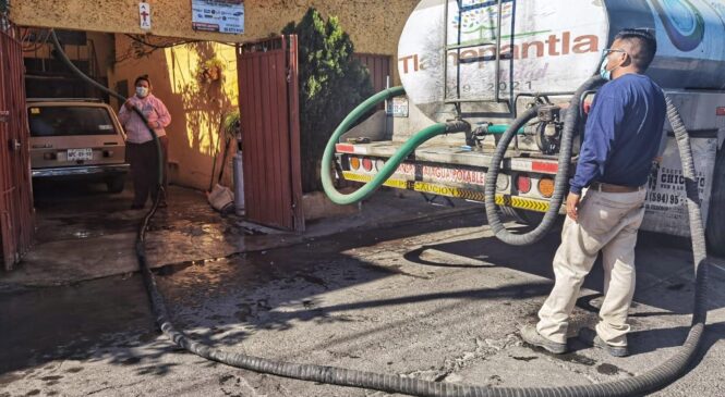 ATIENDEN BAJA PRESIÓN EN SUMINISTRO DE AGUA EN TLALNEPANTLA