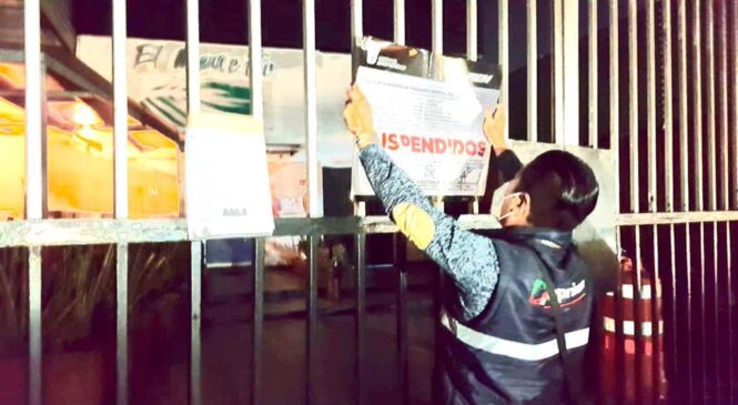 COPRISEM E INVEAMEX SUSPENDEN BAR EN TOLUCA, POR OPERAR SIN ESTAR PERMITIDO POR PANDEMIA COVID-19