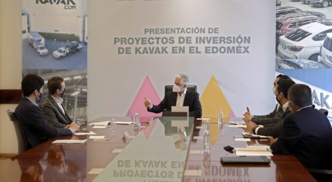 INFORMA ALFREDO DEL MAZO INVERSIÓN POR MÁS DE 2 MIL MILLONES DE PESOS DE KAVAK EN EDOMÉX