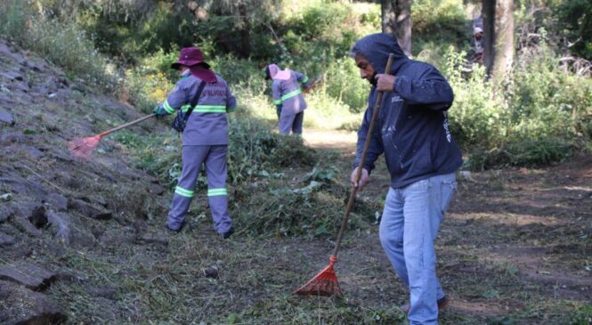 LIMPIA SERVICIOS PÚBLICOS DE NAUCALPAN MÁS DE 10 MIL METROS CUADRADOS DEL PARQUE LOS PINOS