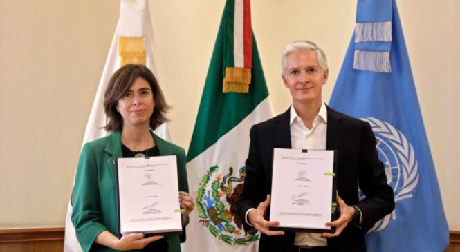 FIRMAN MEMORÁNDUM DE ENTENDIMIENTO GOBIERNO DEL EDOMÉX Y ONU MUJERES PARA FORTALECER  ESTRATEGIAS PARA EL DESARROLLO DE LAS MEXIQUENSES