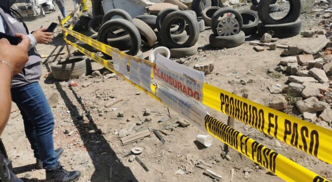 CLAUSURAN NAUCALPAN Y PROPAEM TIROS DE CASCAJO