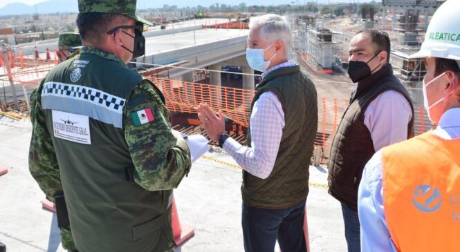 SUPERVISA ALFREDO DEL MAZO AVANCES EN LA CONSTRUCCIÓN DEL DISTRIBUIDOR DE ACCESO PRINCIPAL DEL AEROPUERTO INTERNACIONAL “FELIPE ÁNGELES”