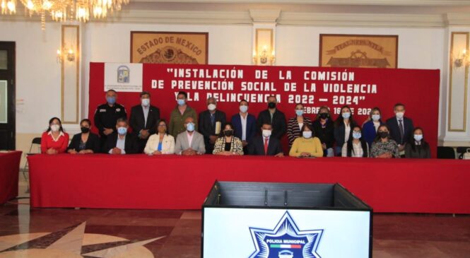 SE INSTALA COMISIÓN DE COORDINACIÓN MUNICIPAL DE PREVENCIÓN DE LA VIOLENCIA Y LA DELINCUENCIA