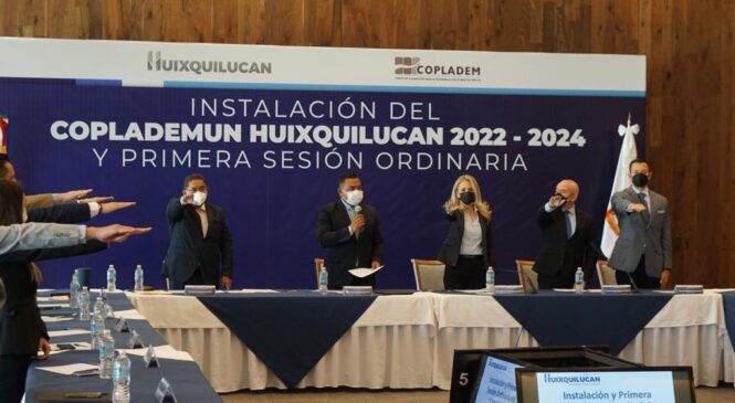 HUIXQUILUCAN INSTALA SU COPLADEMUN PARA EVALUAR POLÍTICAS PÚBLICAS EN PROTECCIÓN CIVIL, EDUCACIÓN Y DEPORTE  