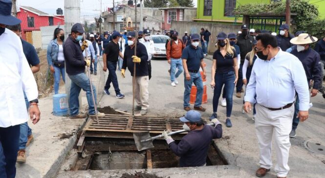 GOBIERNO DE HUIXQUILUCAN REALIZA LIMPIEZA DE DRENAJES Y CALLES PARA SALVAGUARDAR LA VIDA Y BIENES DE LA POBLACIÓN