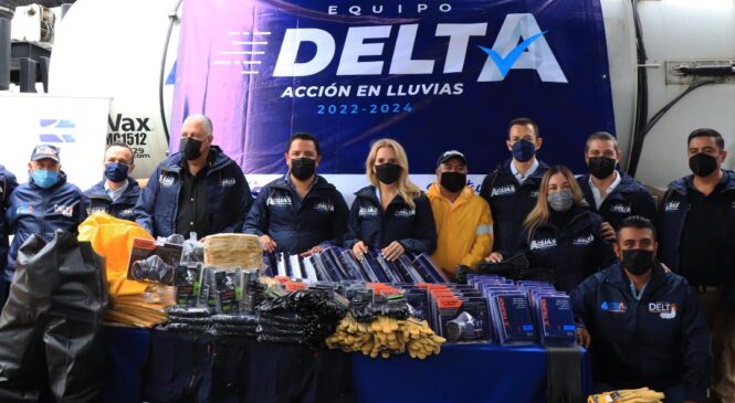 REFUERZA HUIXQUILUCAN AL EQUIPO DELTA PARA LA ATENCIÓN DE LA TEMPORADA DE LLUVIAS 2022