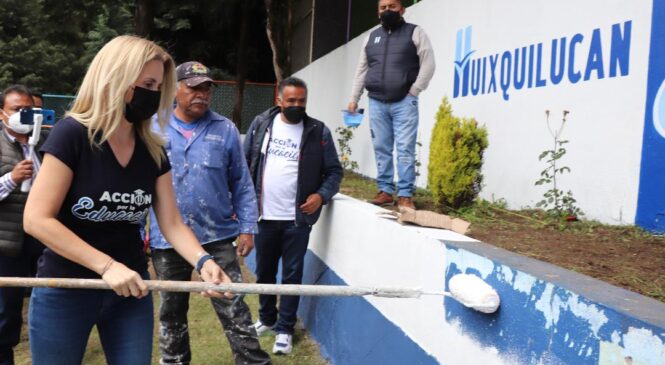 HUIXQUILUCAN ENTREGA EL SÉPTIMO PLANTEL EDUCATIVO REHABILITADO CON “ACCIÓN POR LA EDUCACIÓN”