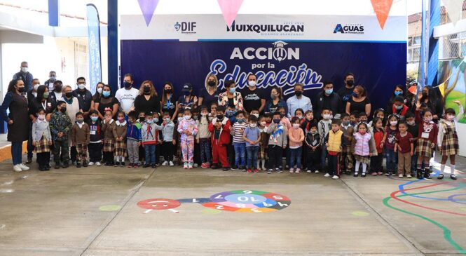 REHABILITA HUIXQUILUCAN JARDÍN DE NIÑOS EN LA RETAMA CON EL PROGRAMA ACCIÓN POR LA EDUCACIÓN