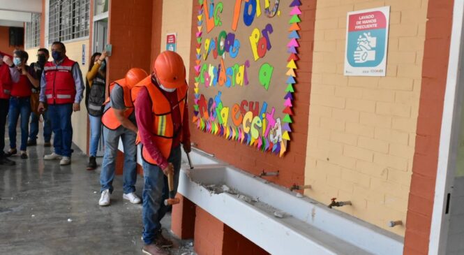 GOBIERNO DE TLALNEPANTLA PONE EN MARCHA EL PROGRAMA “REHABILITANDO MI ESCUELA”