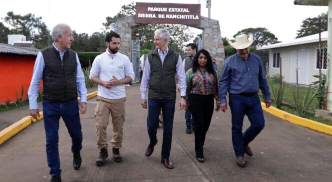 ENTREGA ALFREDO DEL MAZO MODERNIZACIÓN DEL PARQUE ESTATAL SIERRA DE NANCHITITLA, EN LUVIANOS