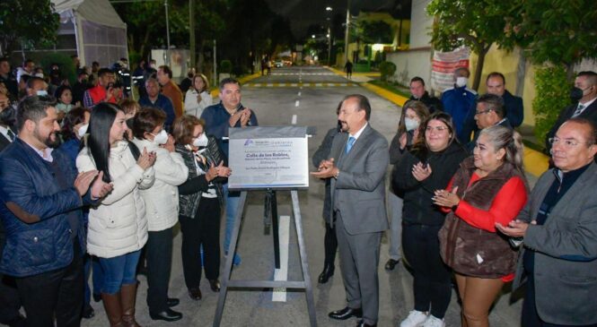 INAUGURA PEDRO RODRÍGUEZ REPAVIMENTACIÓN CON CONCRETO ASFÁLTICO EN RINCONADA DE LAS ARBOLEDAS