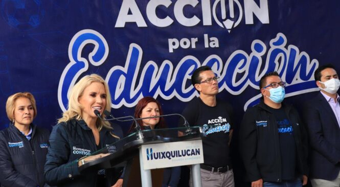 HUIXQUILUCAN REHABILITA JARDÍN DE NIÑOS Y SECUNDARIA CON ACCIÓN POR LA EDUCACIÓN