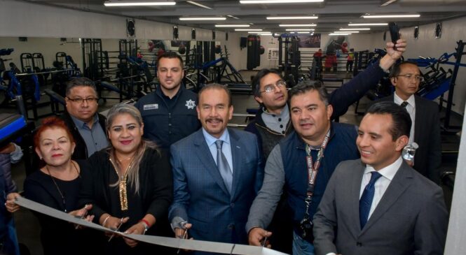 INAUGURA PEDRO RODRÍGUEZ GIMNASIO DE SEGURIDAD PÚBLICA