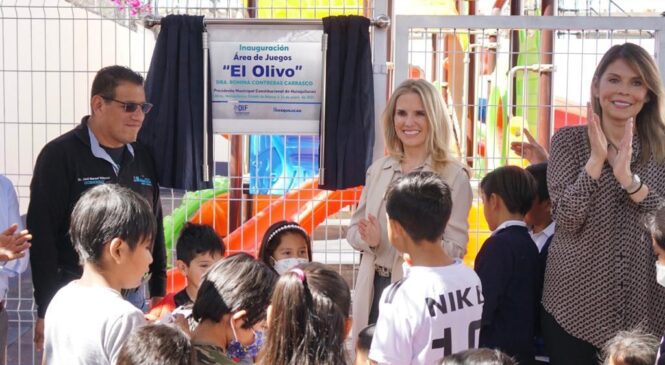 ENTREGA ROMINA CONTRERAS NUEVO PARQUE INFANTIL EN EL OLIVO 