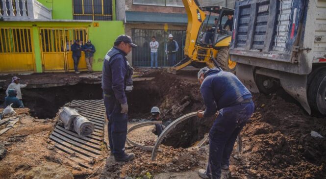 CONTINÚA CAEM TRABAJOS DE REPARACIÓN EN EL MACROCIRCUITO DE DISTRIBUCIÓN DE AGUA POTABLE