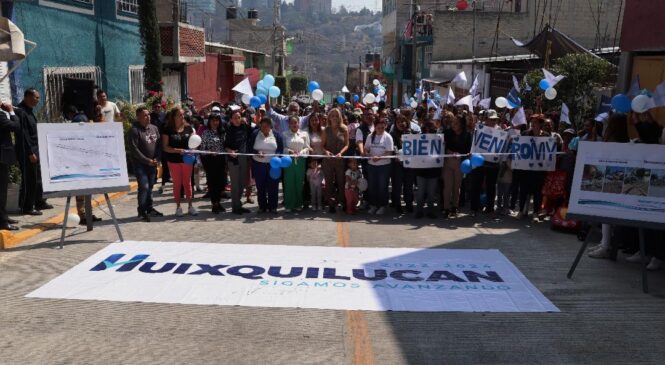 <strong>ENTREGA HUIXQUILUCAN REPAVIMENTACIÓN DE CALLE CON CONCRETO HIDRÁULICO EN LAS CANTERAS</strong>