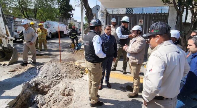 CONTROLAN FUGA DE COMBUSTIBLE GOBIERNO DE TLALNEPANTLA EN COORDINACIÓN CON PEMEX Y AUTORIDADES FEDERALES