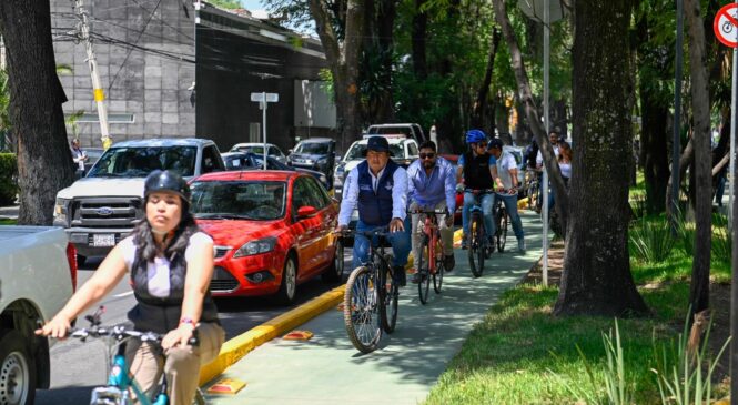 INAUGURAN CICLOVÍA METROPOLITANA VA DE NAUCALPAN A AZCAPOTZALCO