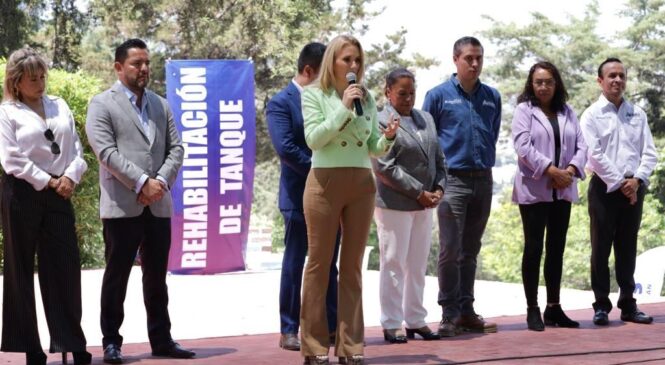 AUMENTA HUIXQUILUCAN DISTRIBUCIÓN DE AGUA CON REHABILITACIÓN DEL TANQUE “QUIROGA”