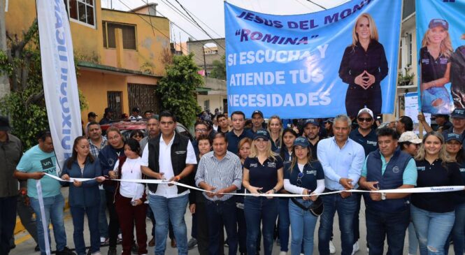 ENTREGA HUIXQUILUCAN REPAVIMENTACIÓN DE CALLES EN LA RETAMA Y JESÚS DEL MONTE