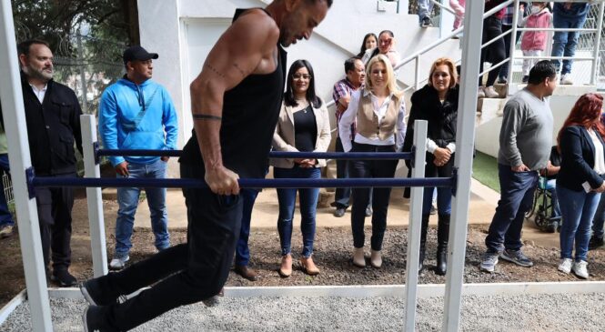 ENTREGA HUIXQUILUCAN GIMNASIO AL AIRE LIBRE EN SAN JACINTO