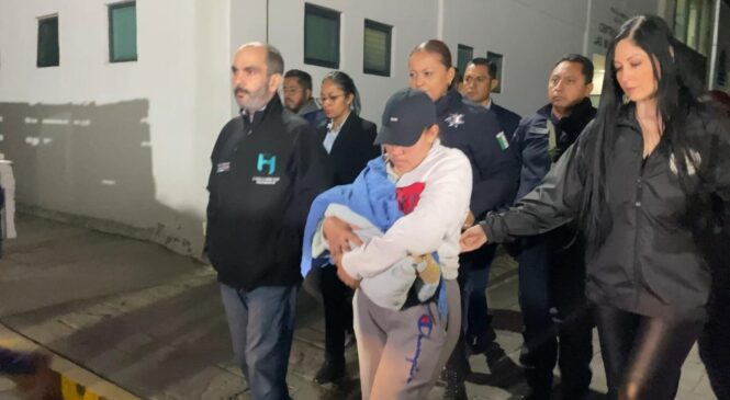 CUSTODIA SECRETARÍA DE SEGURIDAD DEL EDOMEX A RECIÉN NACIDO Y A SUS PADRES DURANTE SU REGRESO AL ESTADO DE HIDALGO