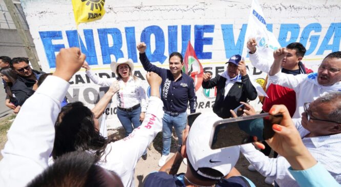 CÁLIDO RECIBIMIENTO PARA ENRIQUE VARGAS EN SU INICIO DE CAMPAÑA