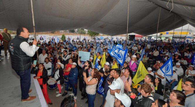 INICIA PEDRO RODRÍGUEZ CAMPAÑA POR LA ALCALDÍA ANTE 2 MIL PERSONAS EN LA CENTRAL DE ABASTOS DE ATIZAPÁN