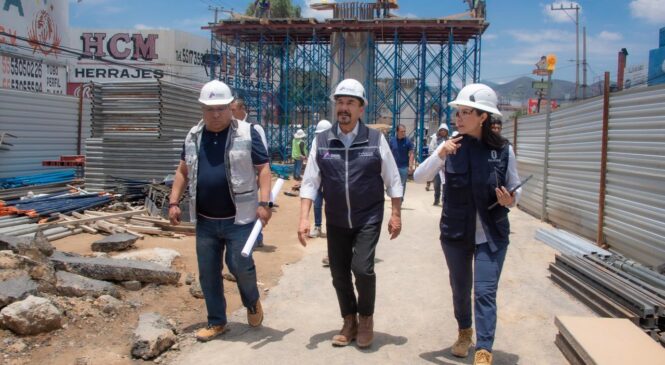 SUPERVISA PEDRO RODRÍGUEZ CONSTRUCCIÓN DEL PUENTE VEHICULAR “EL ÁRBOL”, OBRA REGIONAL QUE BENEFICIARÁ A MÁS DE 600 MIL AUTOMOVILISTAS