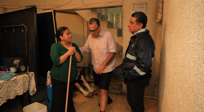 TONY RODRÍGUEZ HACE FRENTE A LA CONTINGENCIA POR LLUVIAS QUE AFECTARON PRINCIPALMENTE, SANTA CECILIA, VALLE DORADO Y LA ZONA CENTRO