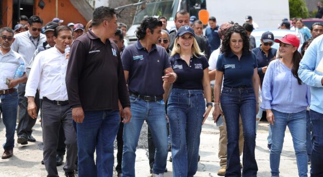 ENTREGA HUIXQUILUCAN REPAVIMENTACIÓN DE CALLE EN JESÚS DEL MONTE