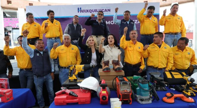 REFUERZAN TRABAJADORES DE HUIXQUILUCAN SU SEGURIDAD Y SENTIDO DE IDENTIDAD CON NUEVO EQUIPAMIENTO Y UNIFORMES