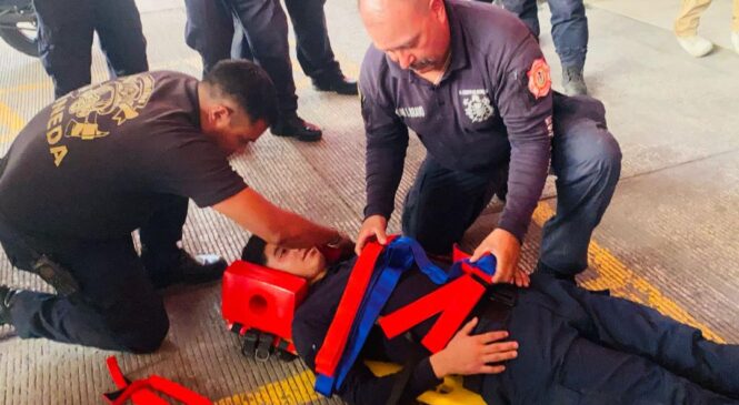 CONTINÚA PROGRAMA DE ENTRENAMIENTO PERMANENTE EN EL CUERPO DE BOMBEROS DE TLALNEPANTLA