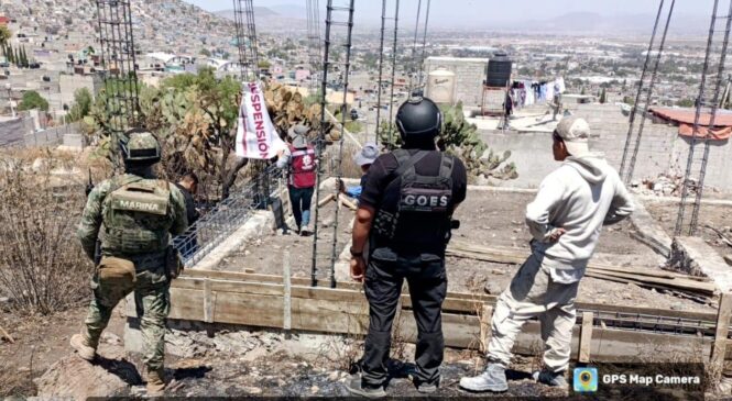 SUSPENDE GOBIERNO DE ECATEPEC VEINTE CONSTRUCCIONES IRREGULARES EN PREDIO “EL DESMONTE”