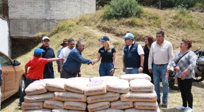 INICIA HUIXQUILUCAN ENTREGA DE 800 TONELADAS DE CEMENTO PARA MEJORAR VIVIENDAS