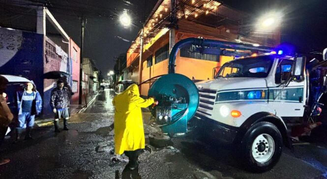 DESPLIEGA ECATEPEC OPERATIVO TORMENTA PARA ATENDER ENCHARCAMIENTOS