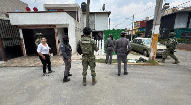 RECUPERAN POLICÍA DE ECATEPEC Y MARINA SIETE VIVIENDAS INVADIDAS