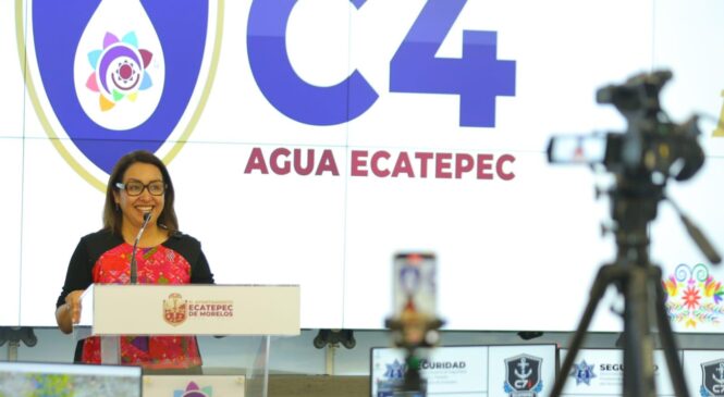 PRESENTA ALCALDESA DE ECATEPEC C4 DEL AGUA PARA TENDER EMERGENCIAS POR LLUVIA
